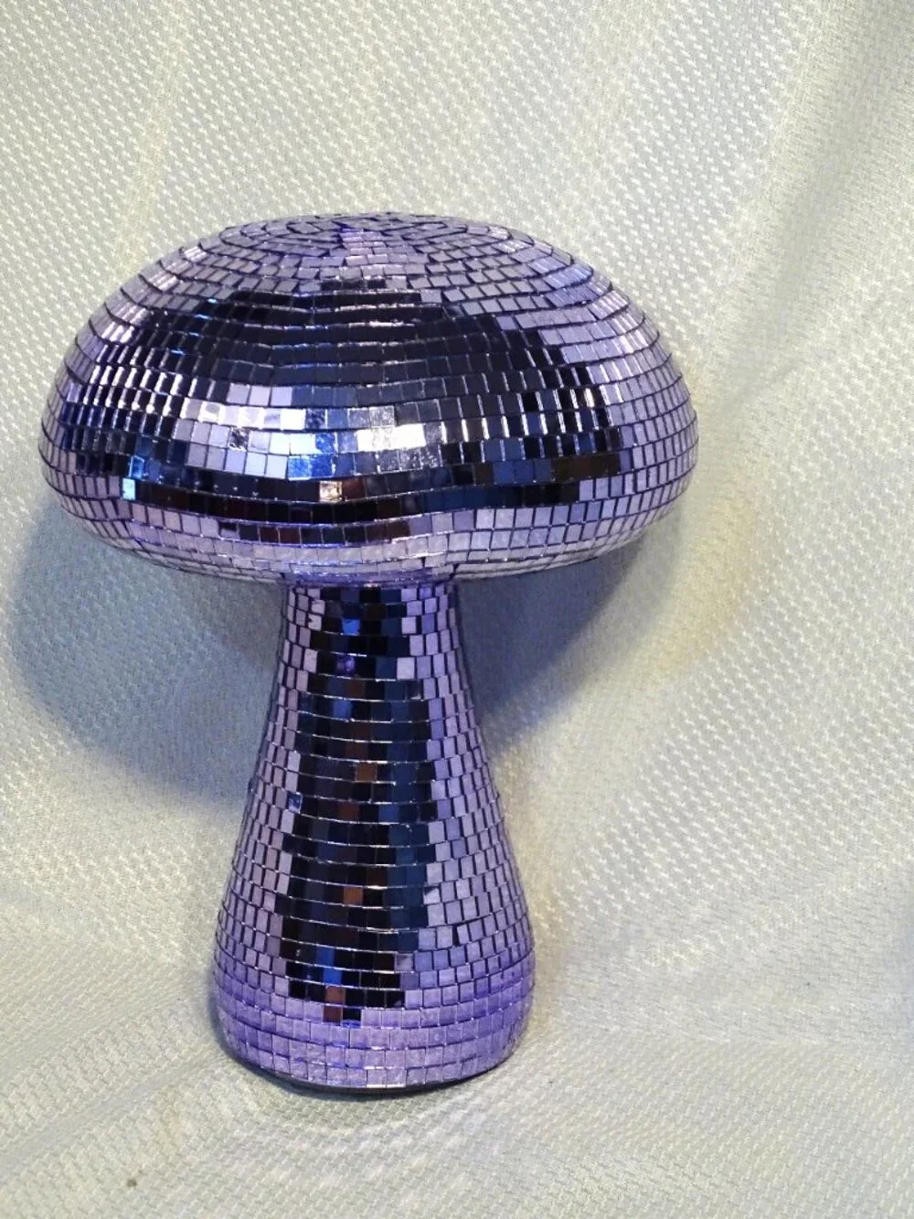 Lavender Mirrored Glass Mushroom 9